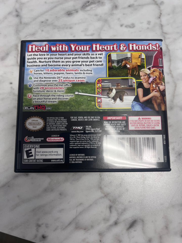 Paws & Claws Pet Vet Healing Hands Nintendo DS CASE & MANUAL ONLY CO103025