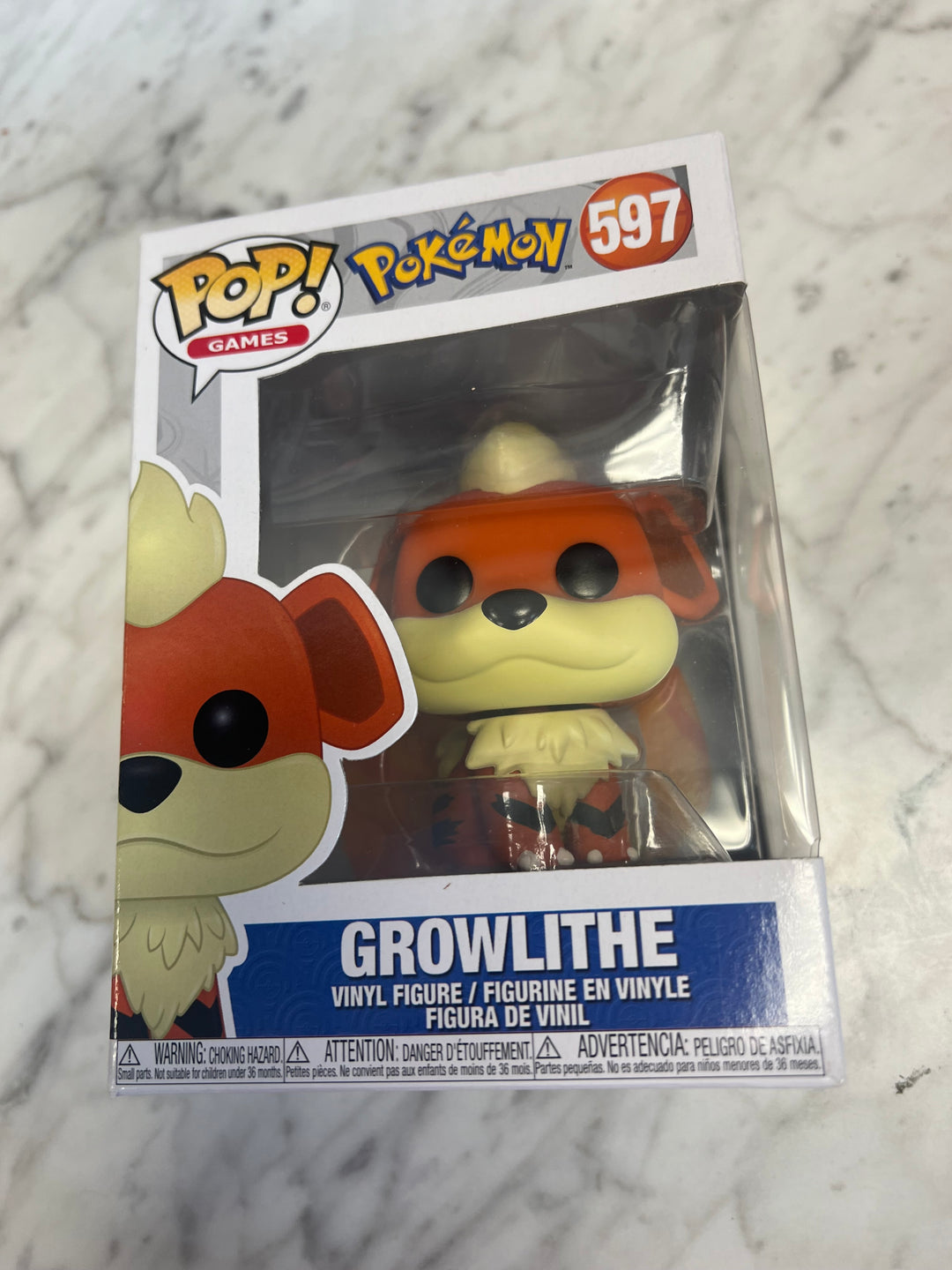 Funko Pop! #597 Games Pokemon - Growlithe (Flocked) 2020 Fall Convention FP72924