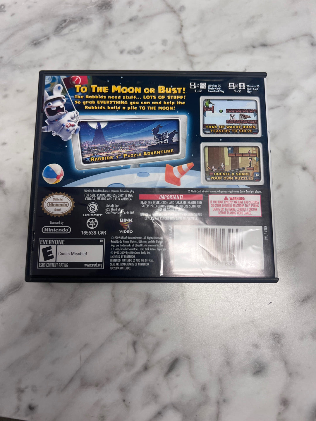 Rabbids Go Home Nintendo DS CASE & MANUAL ONLY CO103025