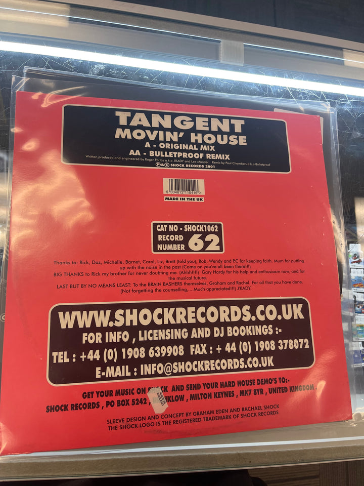 Movin' House - Tangent (VG+) Condition Vinyl Record  KC91225