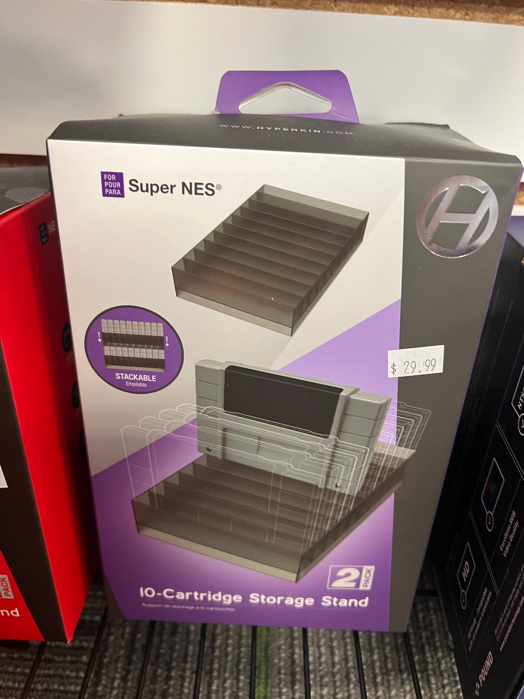 Hyperkin 10-Cartridge Storage Stand for SNES Super Nintendo NA72925