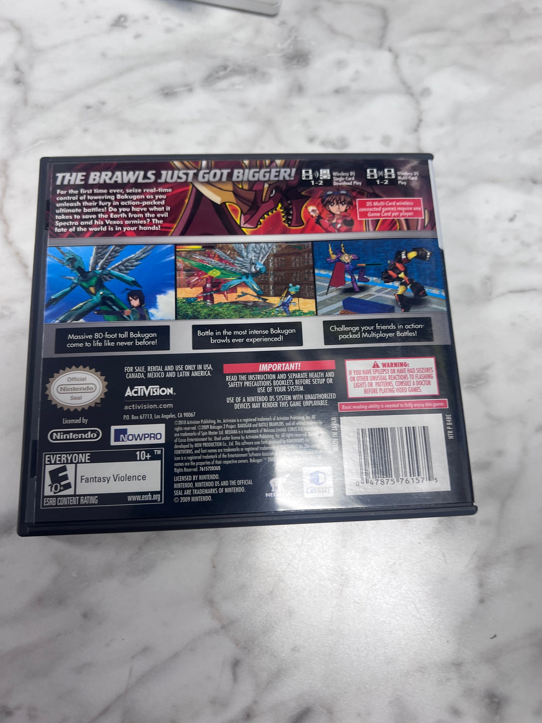 Bakugan Battle Brawlers Defenders of the Core Nintendo DS CASE & MANUAL ONLY CO103025