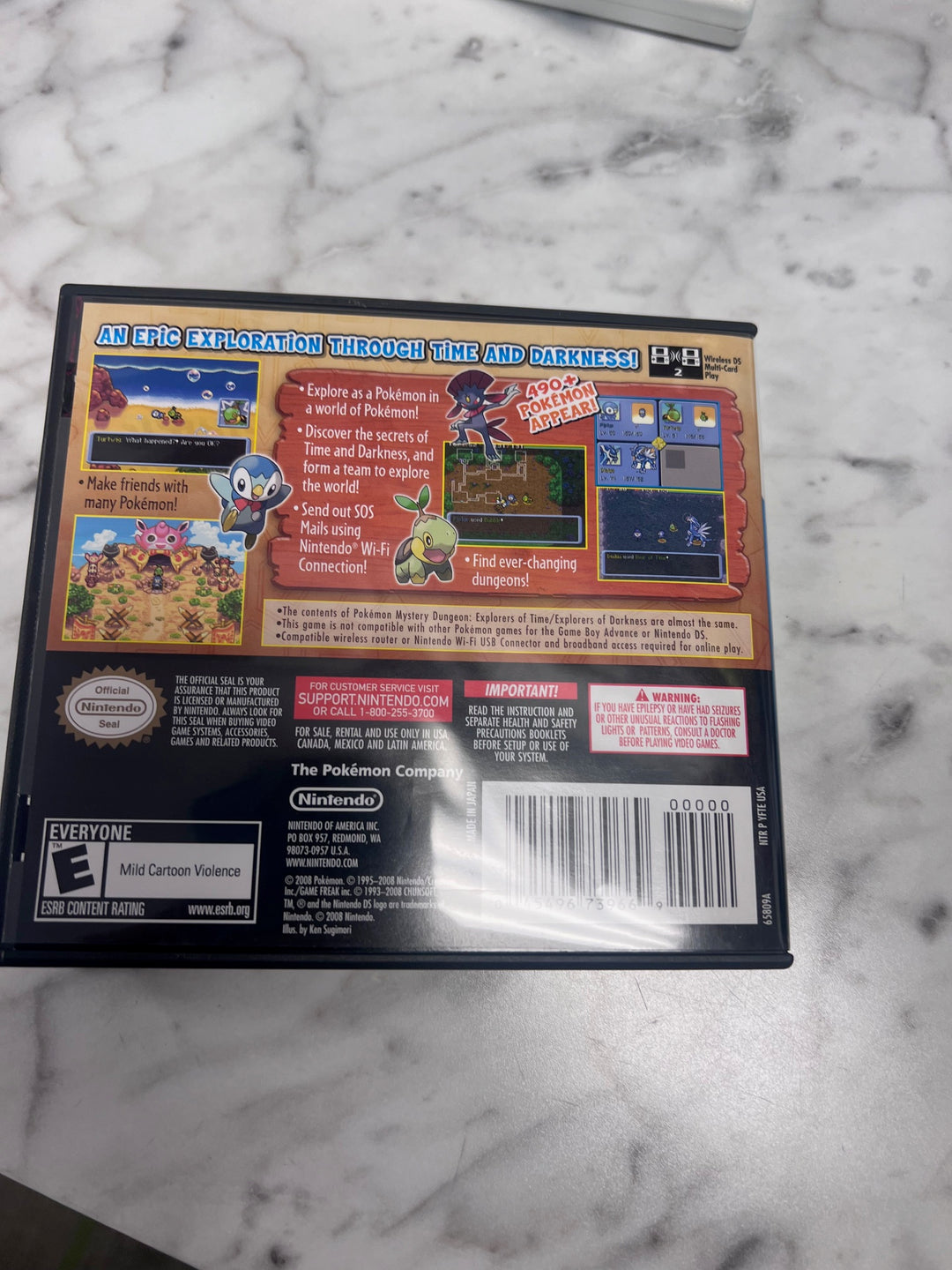 Pokemon Mystery Dungeon Explorers of Time Nintendo DS CASE & MANUAL ONLY CO103025
