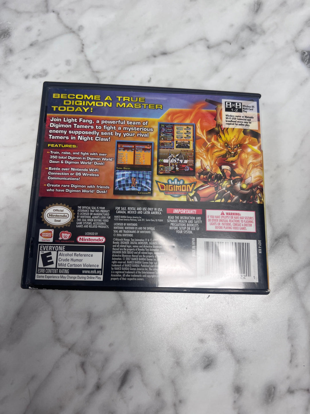 Digimon World Dawn Nintendo DS CASE ONLY CO103025