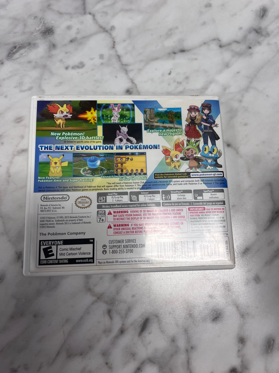 Pokemon X Nintendo 3DS CASE & Manual ONLY CO103025