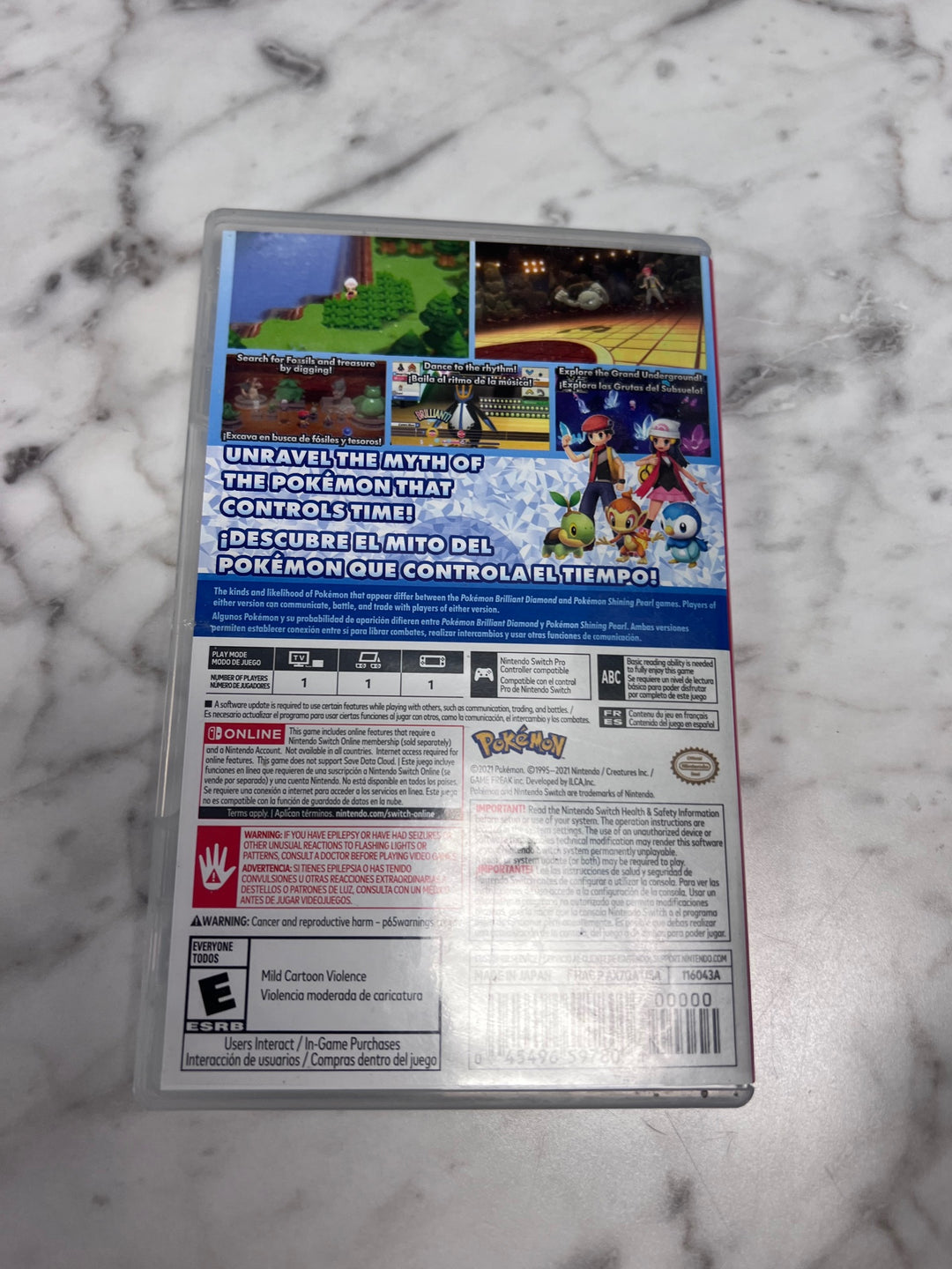 Pokemon Brilliant Diamond Nintendo Switch CASE ONLY CO103025