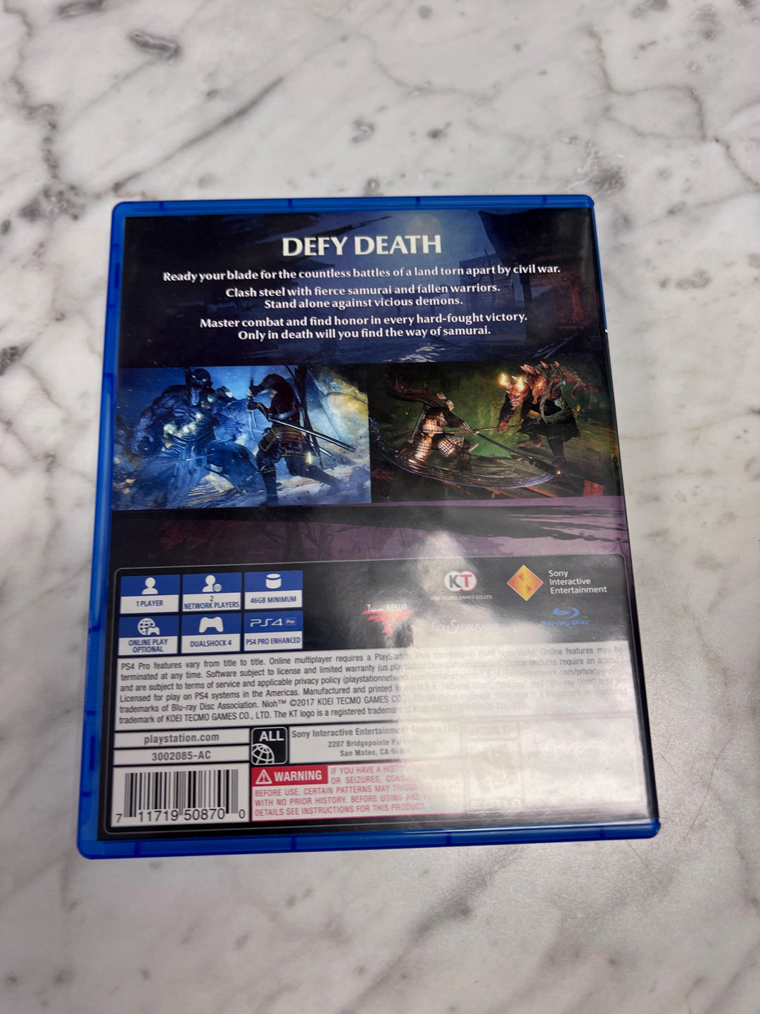 Nioh PS4 Playstation 4 CASE ONLY CO103025