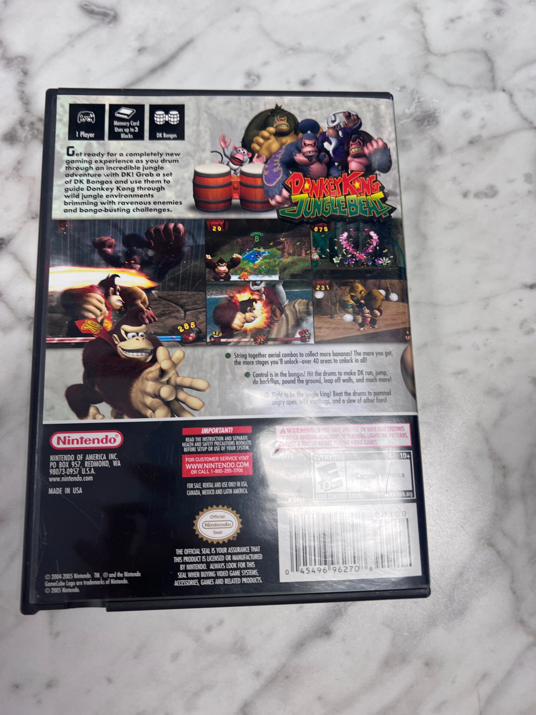 Donkey Kong Jungle Beat Nintendo Gamecube CASE & MANUAL ONLY CO103025
