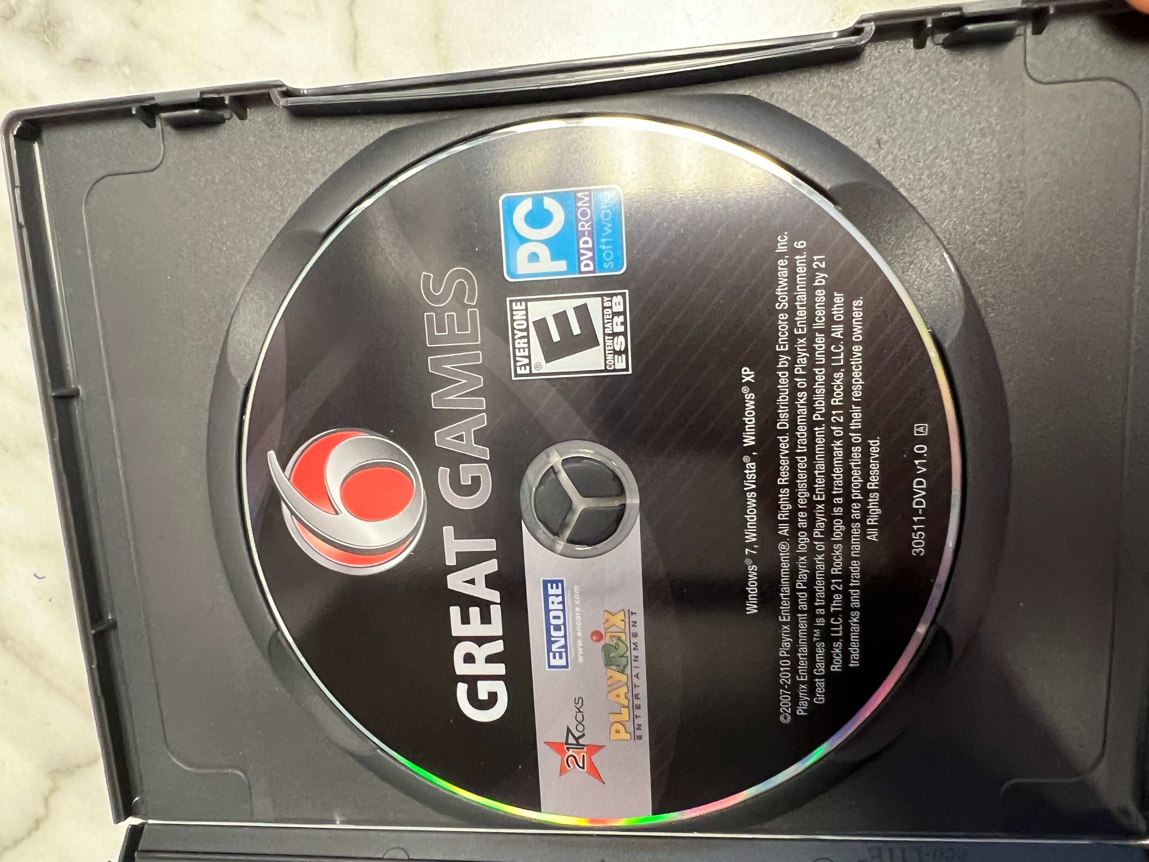6 Great Games (Windows/Mac, 2011) PC DVD-ROM PC73024 – Core Gaming