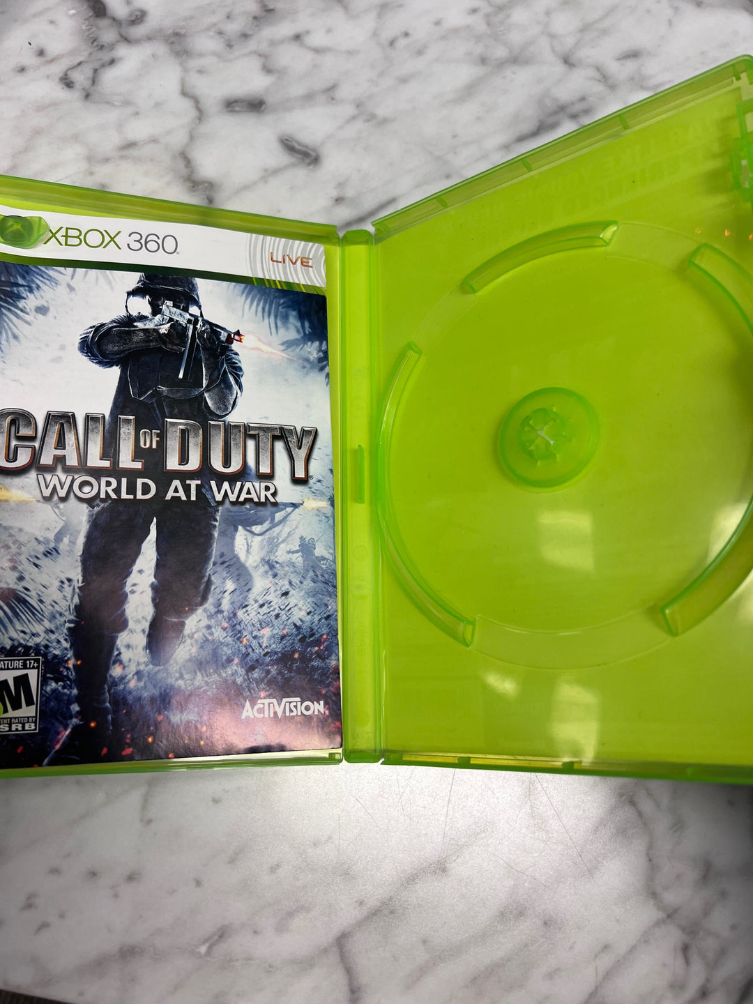 Call of Duty World at War Xbox 360 CASE & MANUAL ONLY CO103025