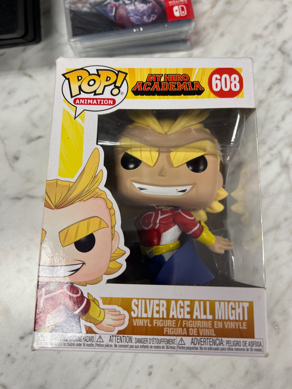 Silver Age All Might My Hero Academia 608 Funko Pop Figure