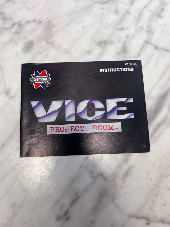 Vice Project Doom NES Original Nintendo MANUAL ONLY  MO103025