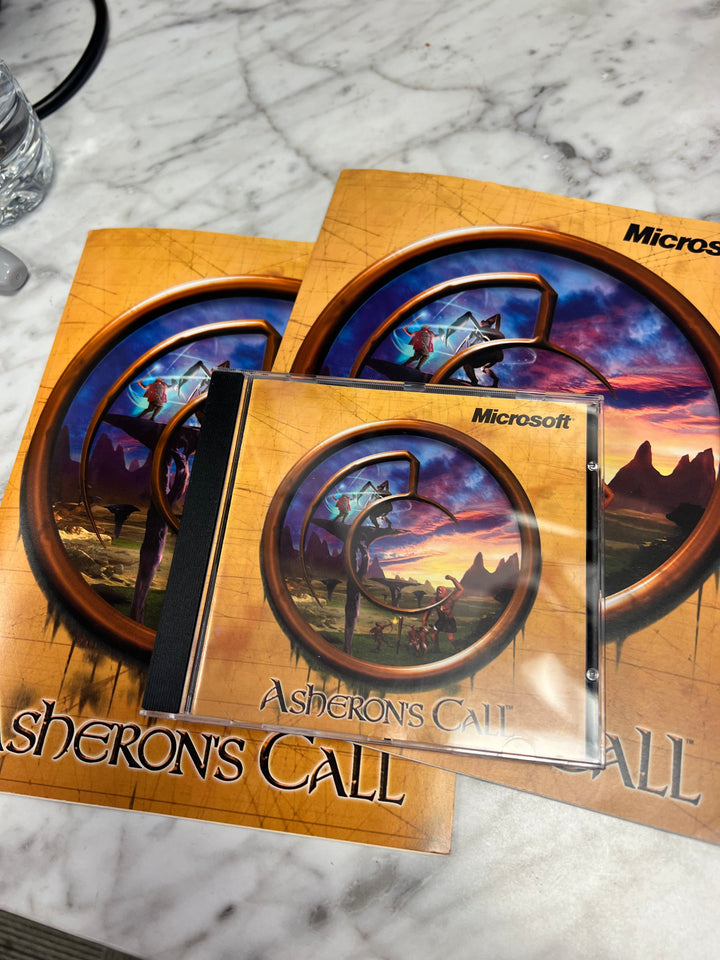 Asheron’s Call 1999 Vintage Big Box PC Game CIB Complete With Map Rare   PC73024