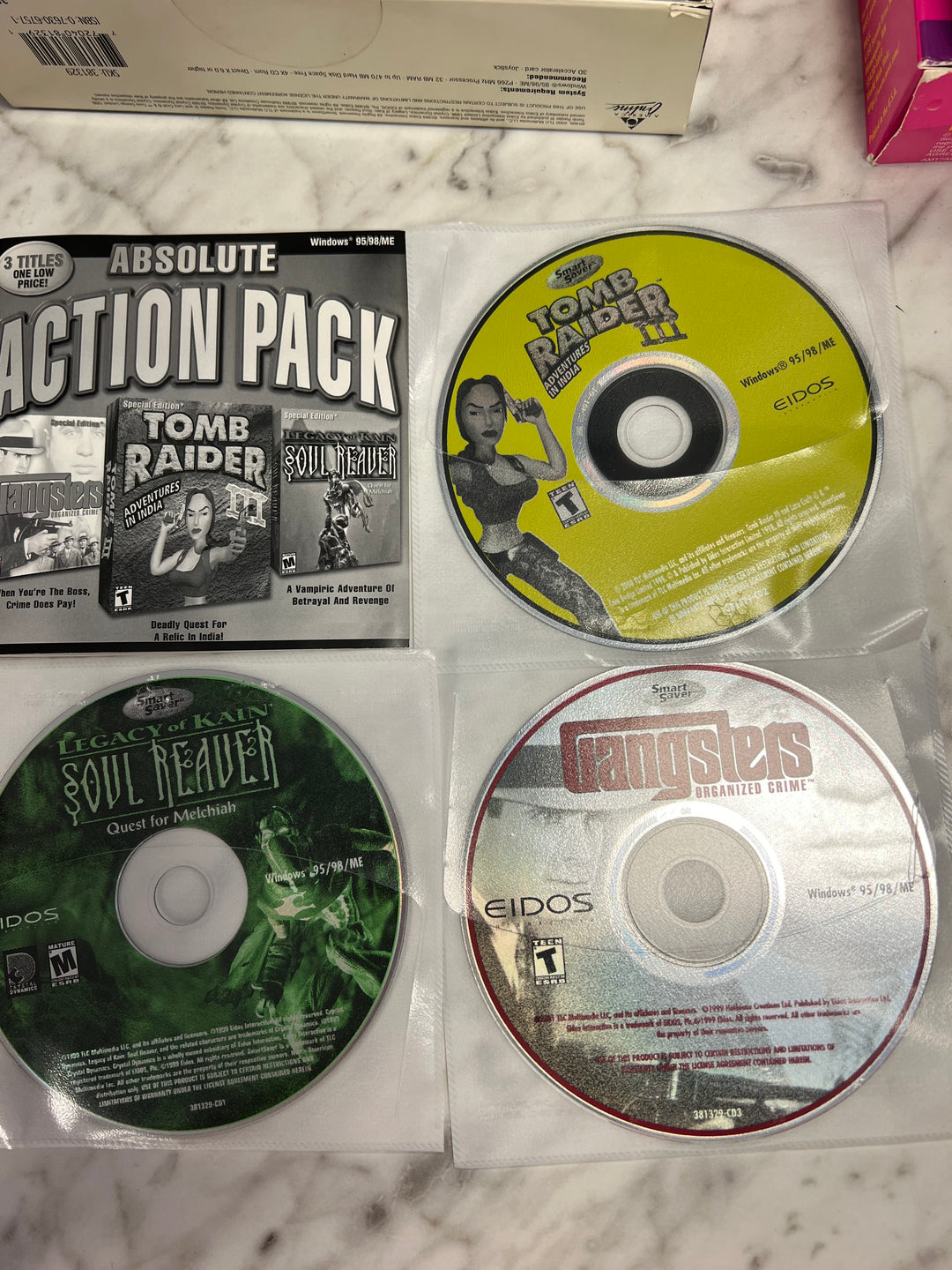 Absolute Action Pack PC Game Tomb Raider India Soul Reaver Gangsters  PC73024