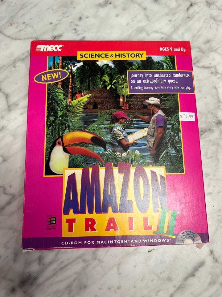 CIB Amazon Trail II Windows Mac and PC Computer Game Big Box   PC73024