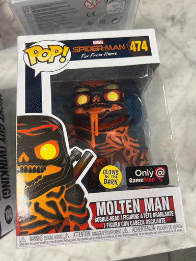 Molten Man Glow in the Dark Gamestop Exclusive Funko Pop figure 474