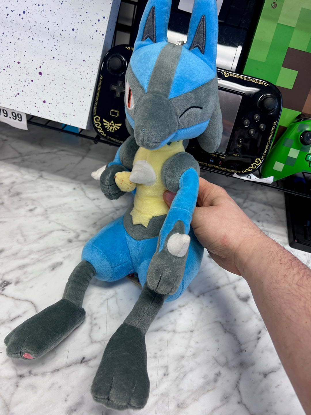 Lucario (Winking) 11" Plush Bandai Spirits w/ tags PL103025