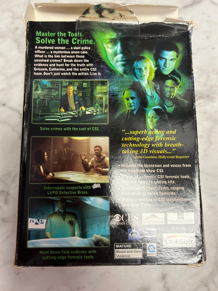 CSI: Crime Scene Investigation (Windows 3-Disc Set PC CD-ROM, 2003 w/ Manual)    PC73024