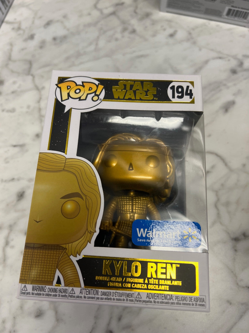 Kylo Ren Star Wars Walmart Exclusive Gold Funko pop figure