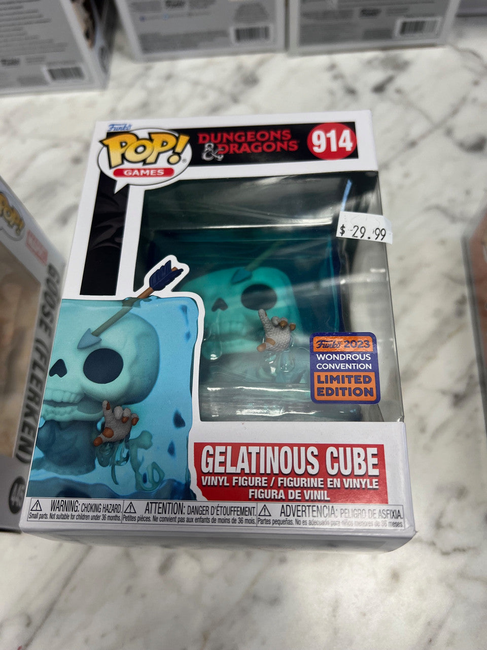 Gelatinous Cube Blue Dungeons and Dragons Funko Pop Convention Exclusive 914