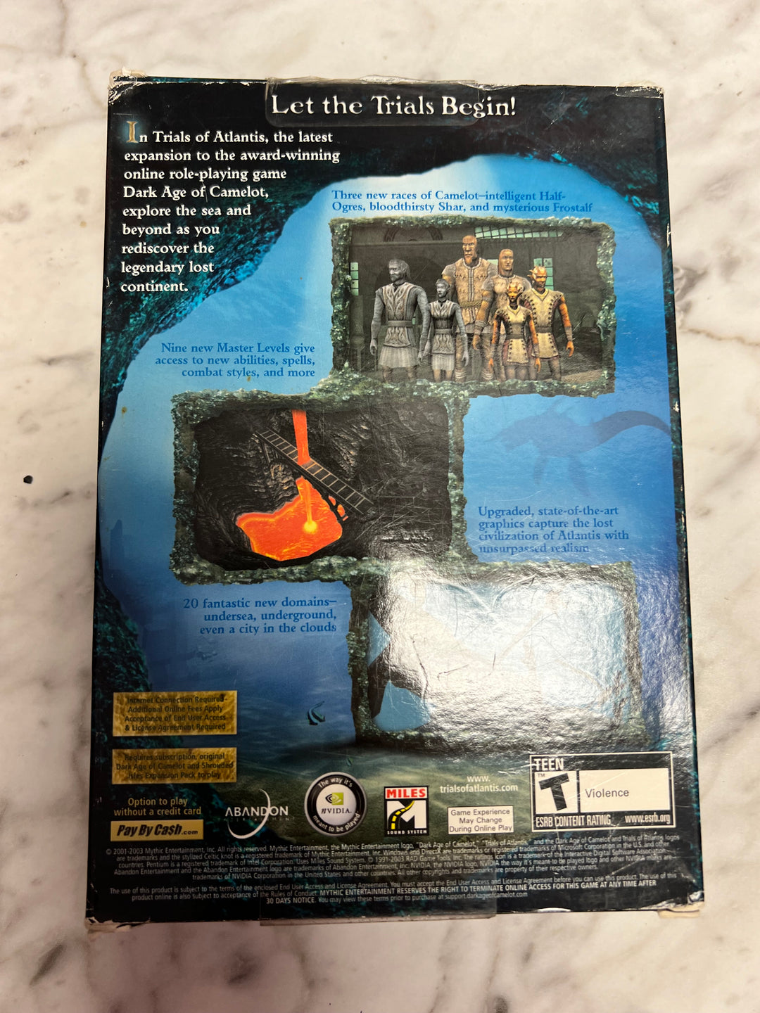 PC Game CD-ROM Dark Age of Camelot Trials of Atlantis Expansion Pack Complete    PC73024