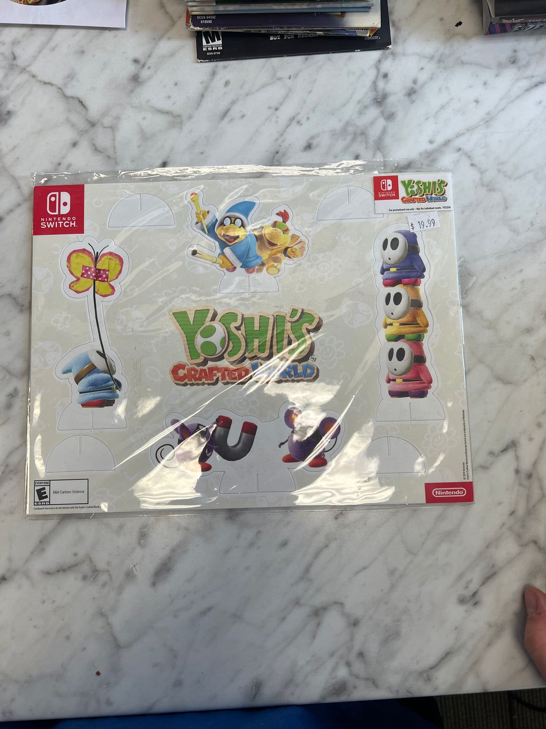 NEW SEALED Nintendo Switch Yoshi’s Crafted World Cardboard Cutout Promo DN10924