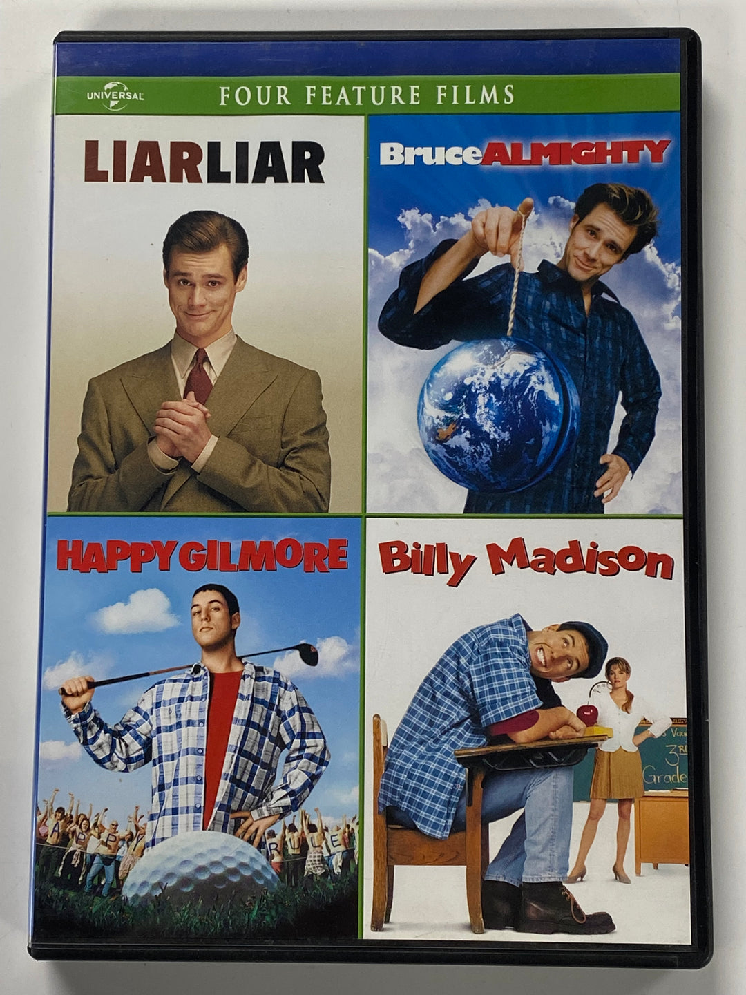 Liar Liar / Bruce Almighty / Happy Gilmore / Billy Madison Four Feature Films - DVD PM9526