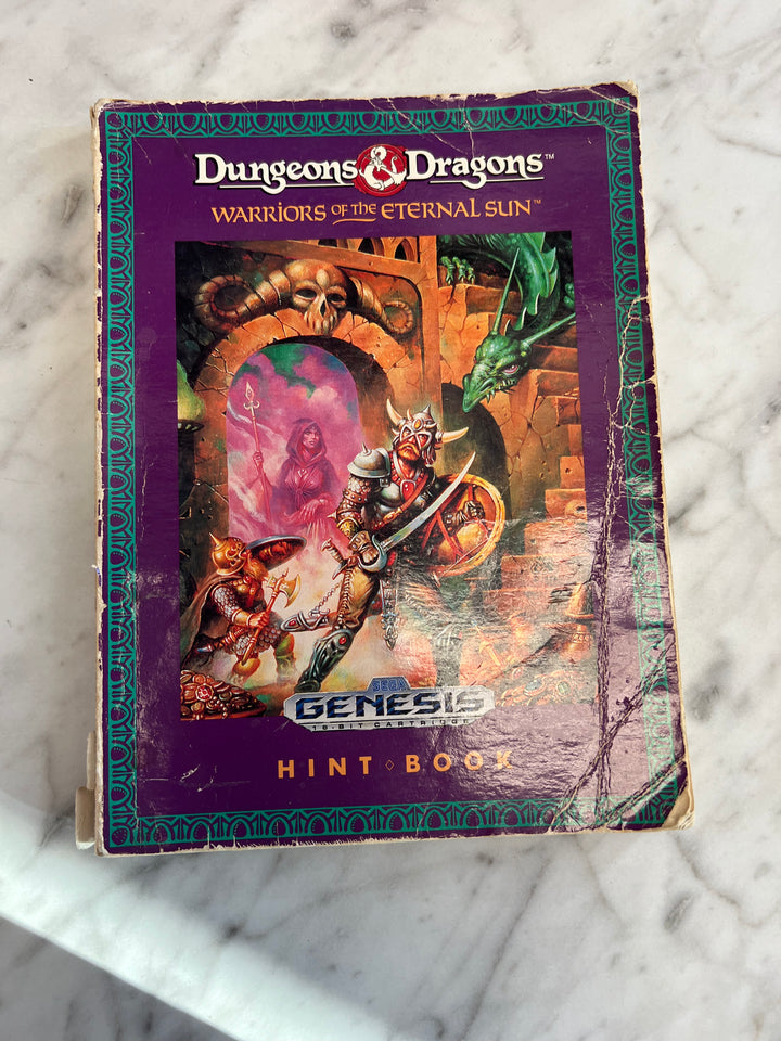 Dungeons & Dragons Warriors of the Eternal Sun Hint Book Sega Genesis Game Guide    DU10924