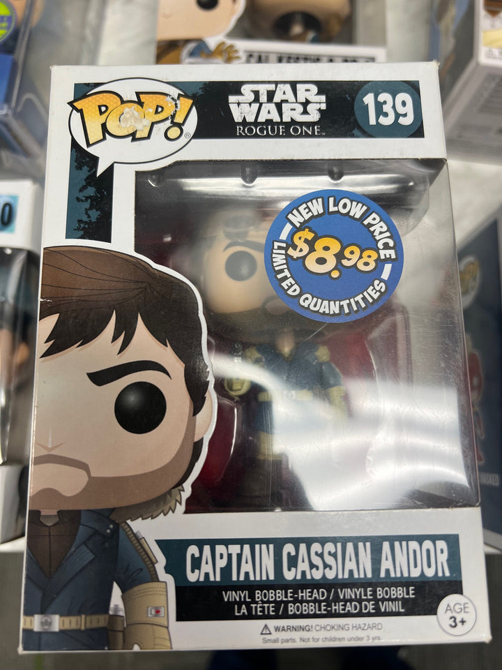 Captain Cassian Andor Star Wars Rogue One Funko Pop figure 139