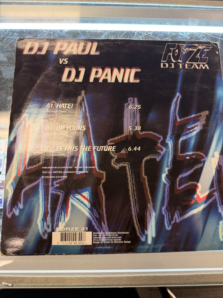 DJ Paul Vs DJ Panic - Hate! (VG) Vinyl Record VR012426