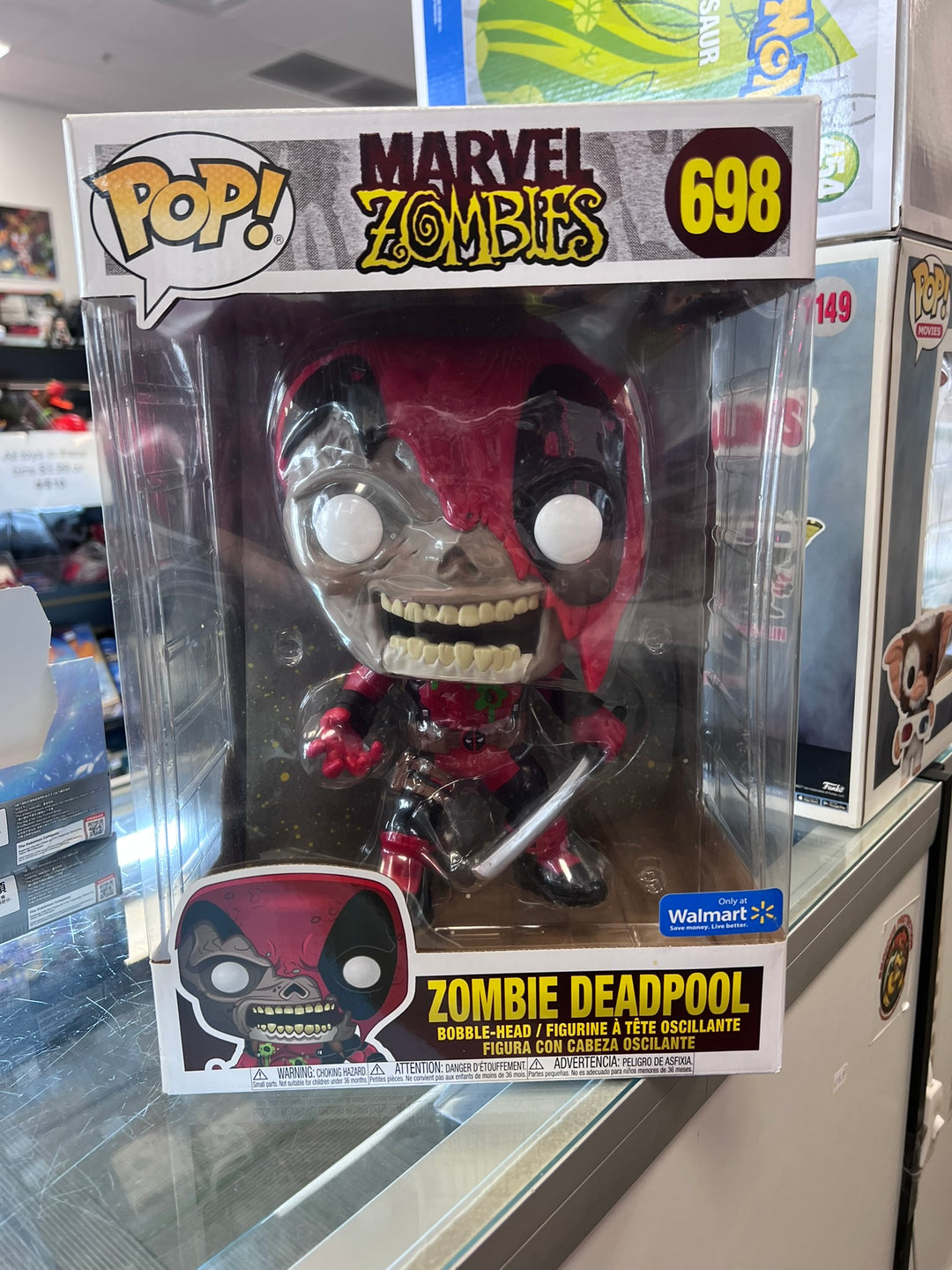 Funko Pop! Jumbo Zombie Deadpool #698 10 inch Wal Mart Exclusive Marvel  FP31426