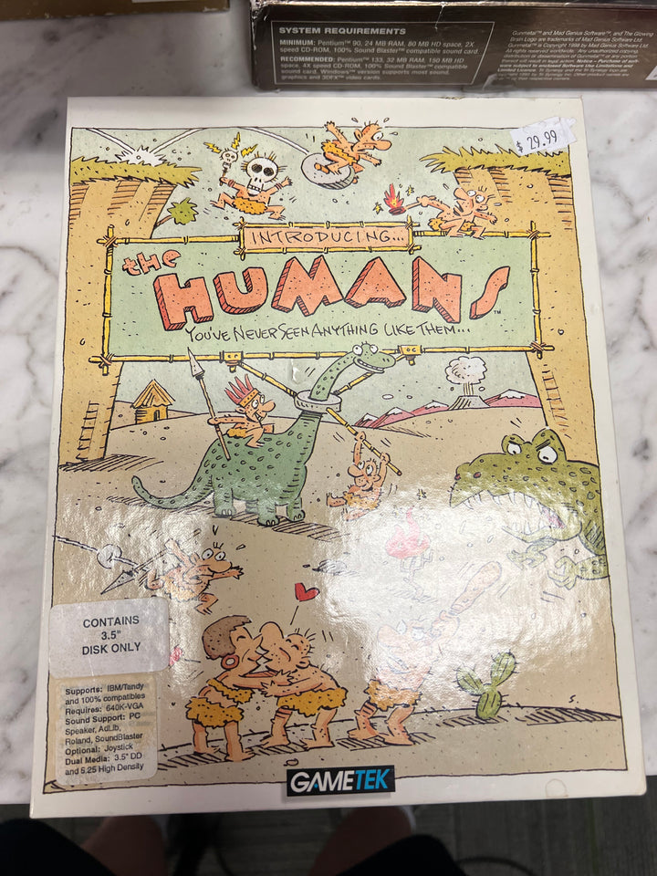 Introducing The Humans Atari PC Game Gametek Disks Vintage 1992 4 Hard Disc  PC73024