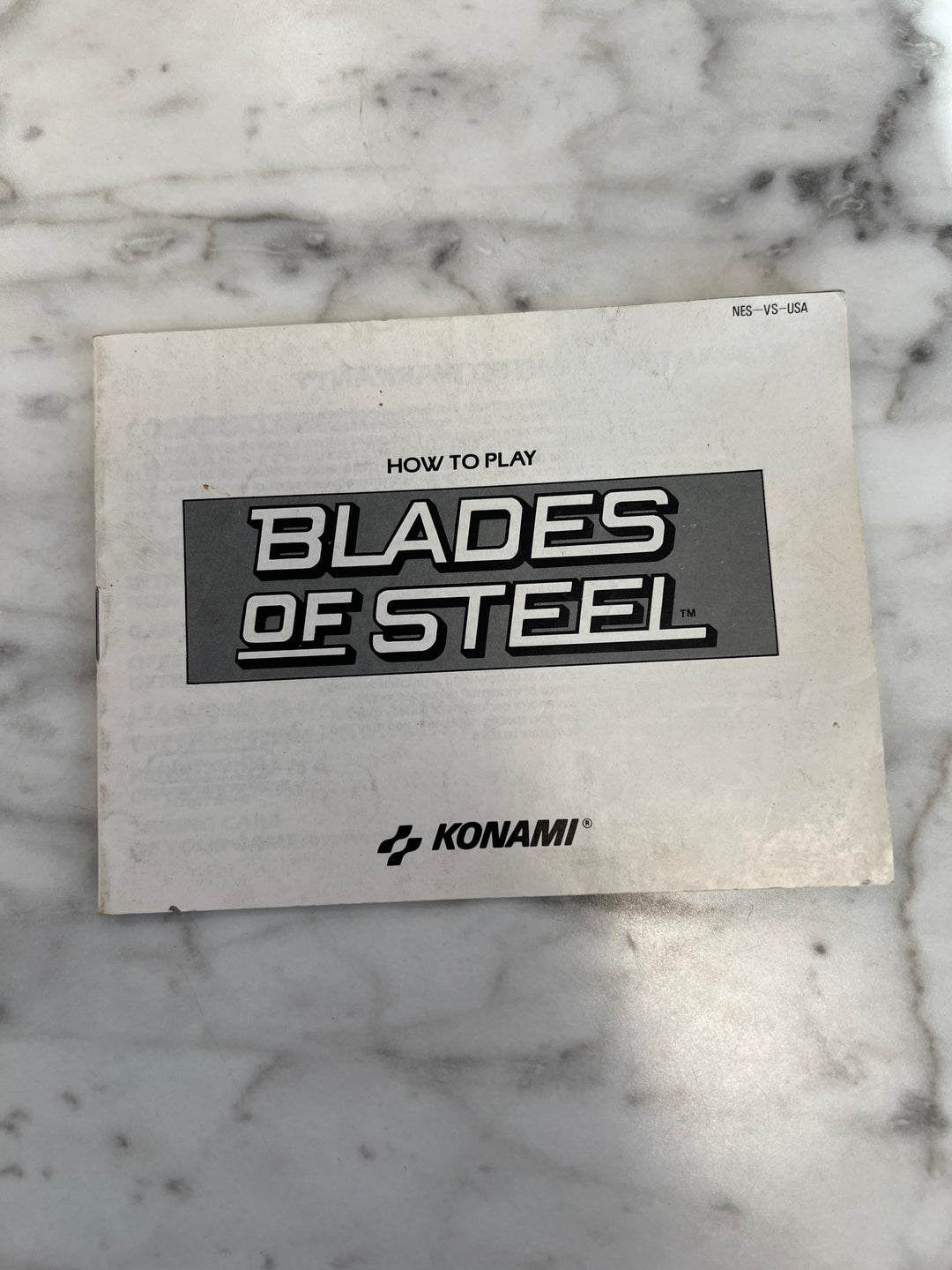 Blades of Steel NES Nintendo Entertainment System MANUAL ONLY    DU10924