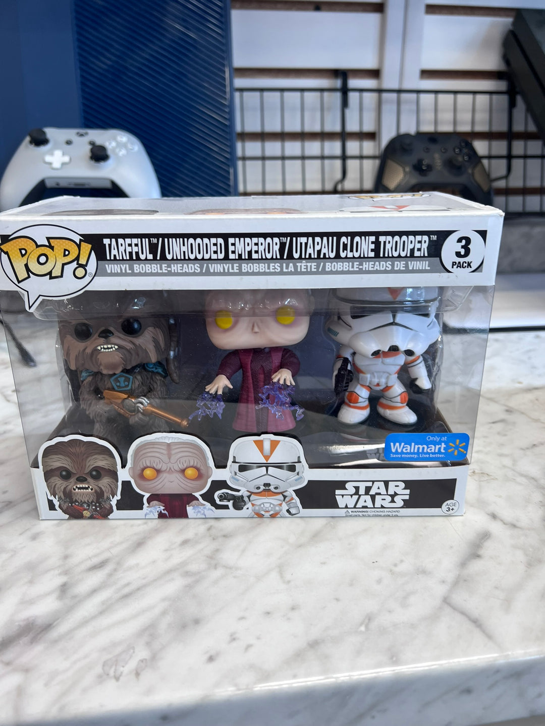 Funko Pop! Tarfful / Unhooded Emperor / Utapau Clone Trooper 3 Pack  FP31426