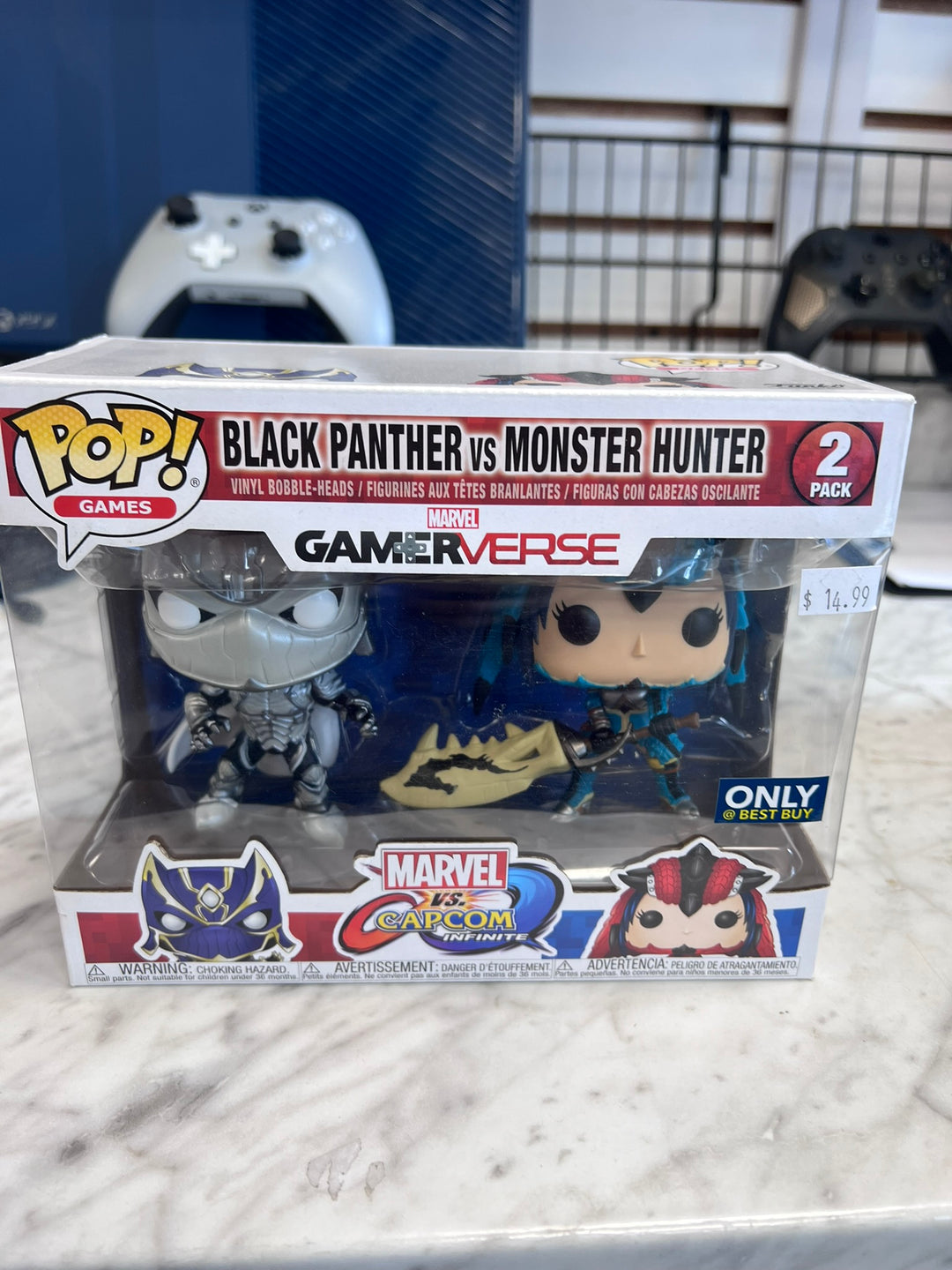Funko Pop! Games Black Panther vs Monster Hunter Best Buy Ver 2 Pack  FP31426