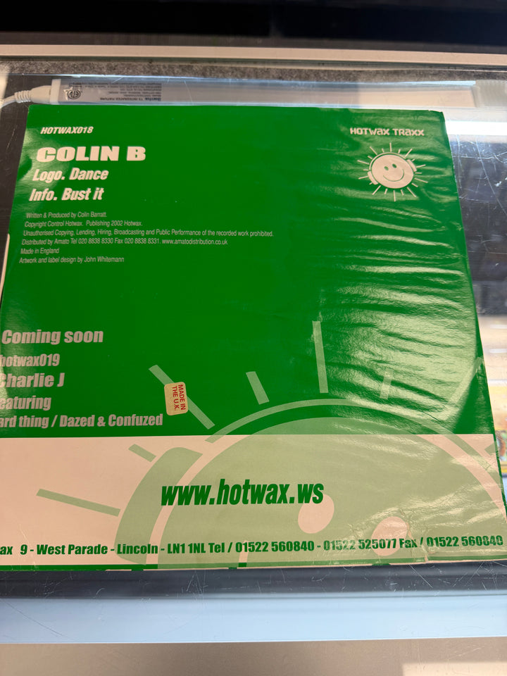 Colin B - Dance / Bust it (VG) Vinyl Record VR012426