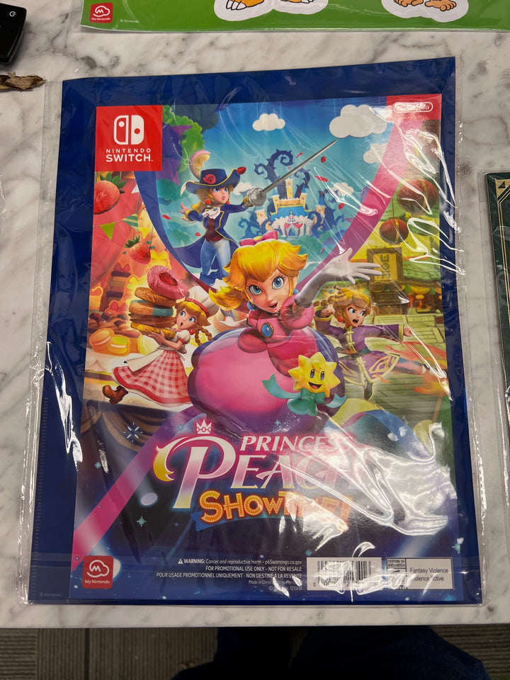 Princess Peach Showtime Folder Set Brand New Sealed My Nintendo Rewards P12825