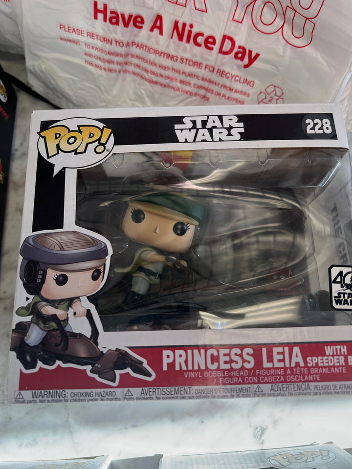 Princess Leia with Speeder Bike Star Wars Funko Pop figure 228
