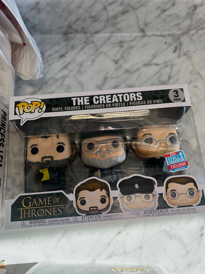 Game of Thrones The Creators 3 Pack Funko Pop Fall Convention Exclusive