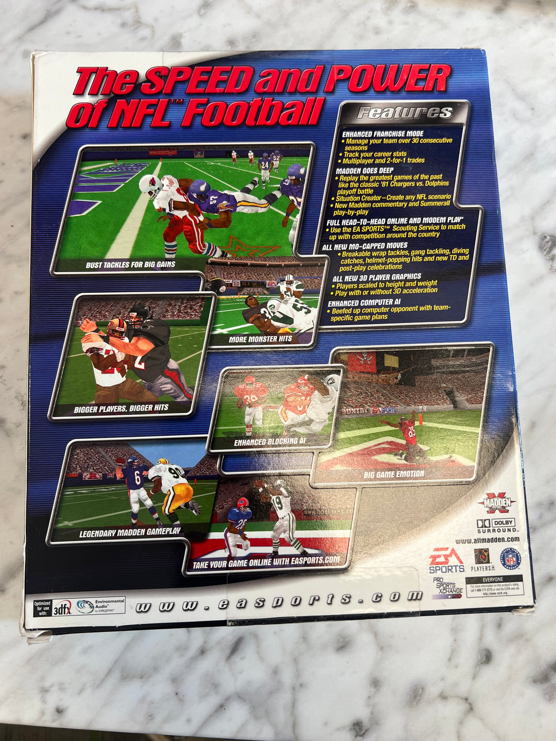 Madden NFL 2000 Big Box PC CD-ROM NEW SEALED PC73024