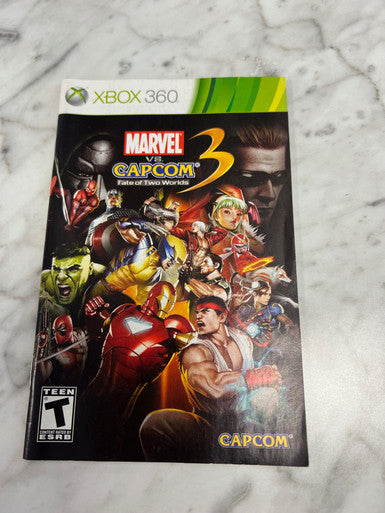 Marvel vs Capcom 3 Xbox 360 Manual Only
