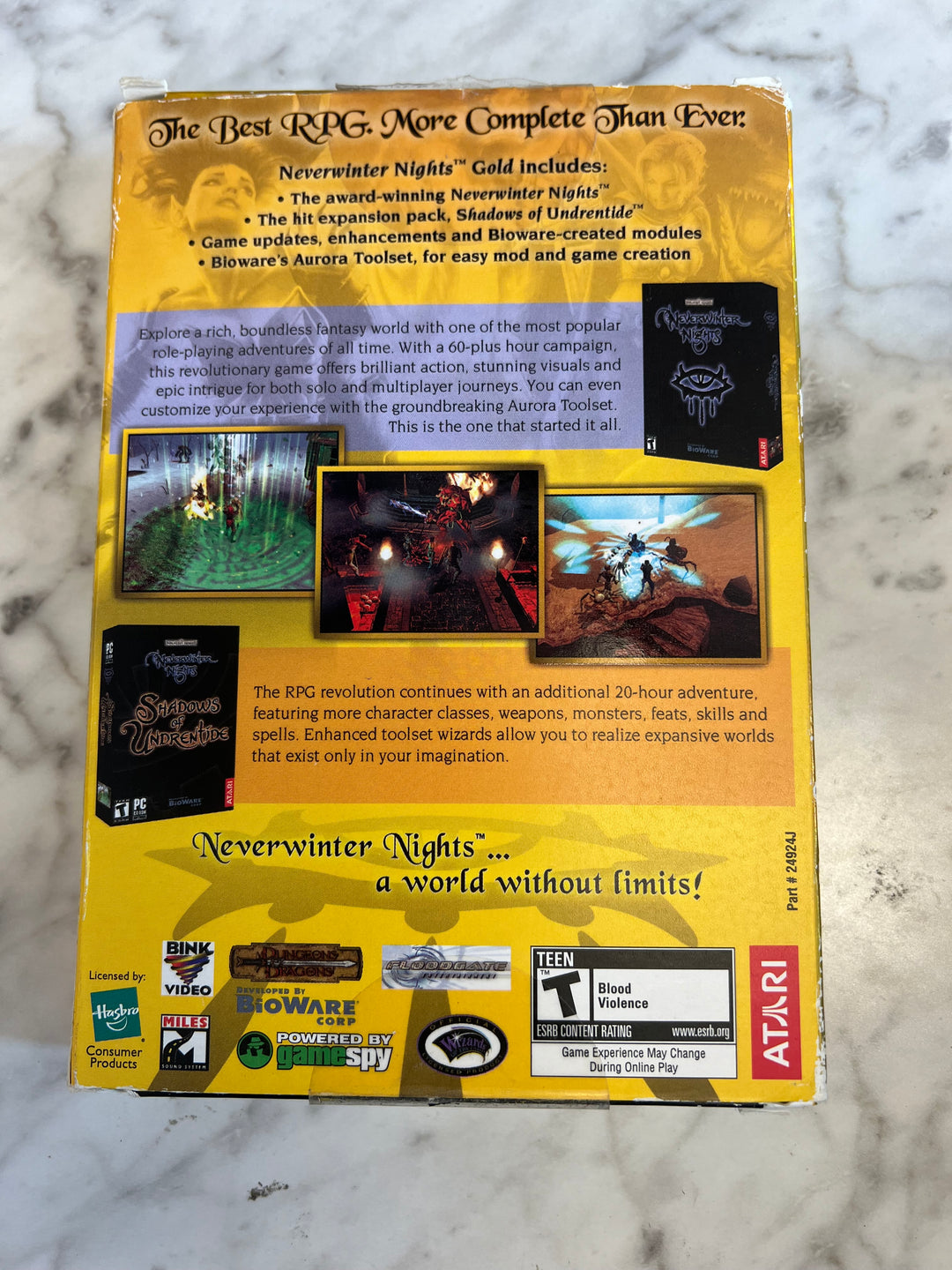 Neverwinter Nights Gold Bioware PC CD-ROM Game PC73024