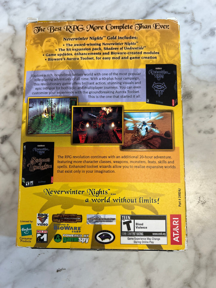 Neverwinter Nights Gold Bioware PC CD-ROM Game PC73024