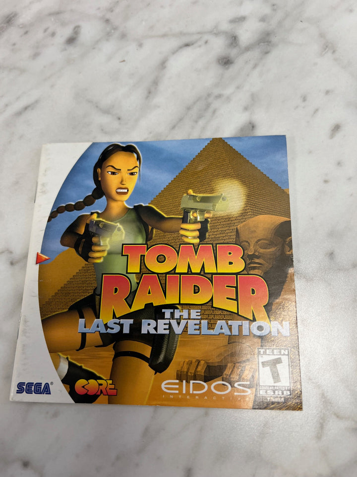 Tomb Raider the Last Revelation Sega Dreamcast Manual Only