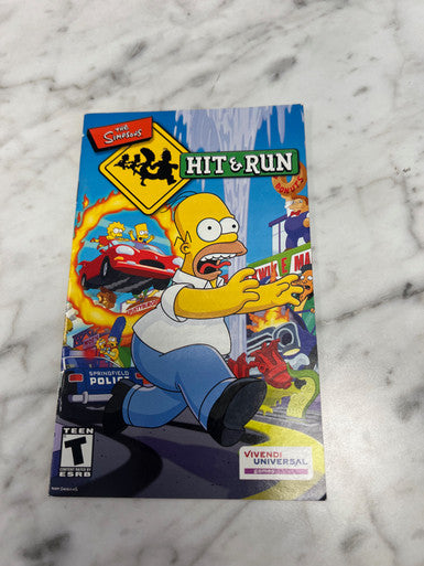 The Simpsons Hit & Run Playstation 2 Ps2 Manual only