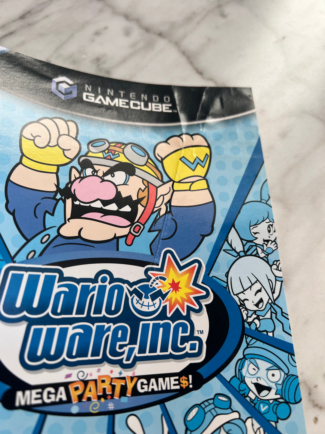 Wario Ware Inc Mega Party Games for Nintendo Gamecube Case Art ONLY    AO101024