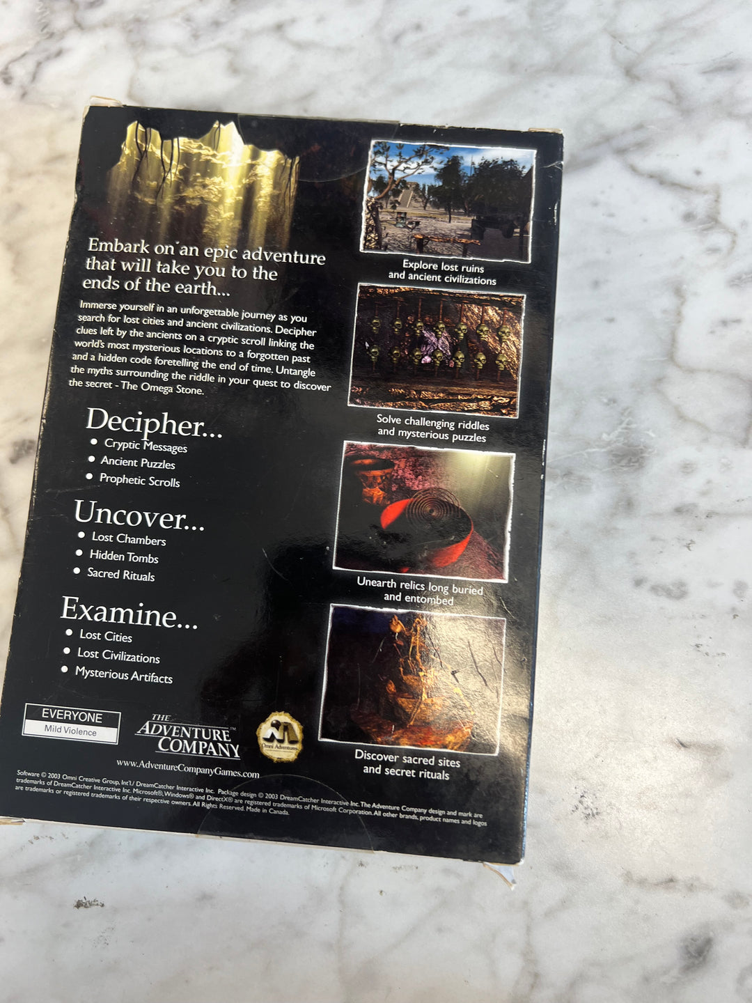 The Omega Stone Riddle of the Sphinx 2 PC CD-ROM PC73024