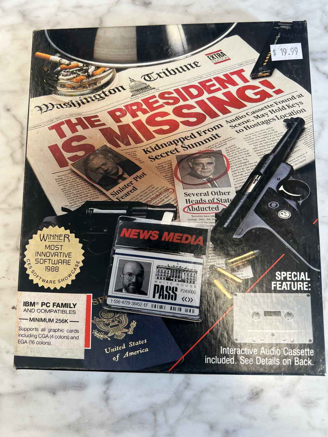The President is Missing PC Game In Box with cassette PC73024