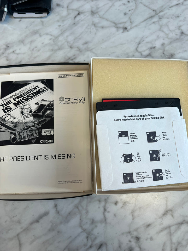 The President is Missing PC Game In Box with cassette PC73024