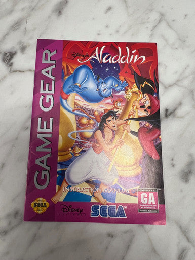 aladdin sega game gear Disney's Aladdin Game Gear Manual Only